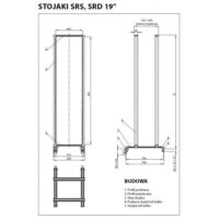 Stojak rack SRD z płynną regulacją położenia ram 19" 42U