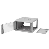 Szafka jednosekcyjna 19" Z-CUBE 6U, 600x450mm drzwi szklane