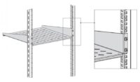 Półka stała 19" 2U mocowana na 2 belkach, 450mm czarna