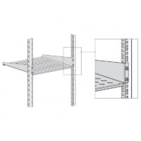 Półka stała 19" 2U mocowana na 2 belkach, 350mm czarna Półka stała 19" 2U mocowana na 2 belkach, 350mm czarna
