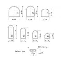Uchwyty kablowe do szafy rack typ SB53 5szt. 66x66