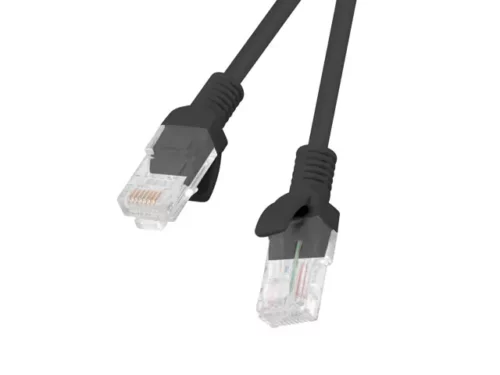 Patchcord kat.5e utp 10m czarny fluke passed Lanberg