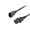 Przedłużacz kabla zasilającego iec 320 c13->c14 1.8m vde czarny Lanberg