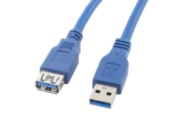 Przedłużacz usb-a m/f 3.0 3m niebieski Lanberg