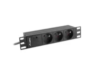 Listwa zasilająca rack pdu 10" Lanberg 1U 16a 2m 3x 230v pl czarna