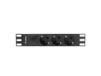 Listwa zasilająca rack pdu 10" Lanberg 1U 10a 2m 3x schuko czarna c14