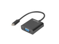 Adapter USB C-VGA, wtyk/gniazdo, 15cm, typ C męskie na VGA żeńskie