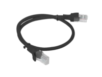 Patchcord kat.5e utp 0.5m czarny fluke passed Lanberg 10-pack