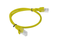 Patchcord kat.5e utp 0.5m żółty fluke passed Lanberg 10-pack