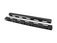 Organizer kabli pionowy do szaf stojących 27U (ff01 + ff02) 2 sztuki czarny Lanberg