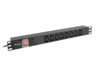 Listwa zasilająca rack pdu 19" Lanberg 1U 16a 2m 8x iec c13 czarna c20