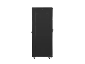 Szafa instalacyjna rack stojąca 19" 42U 800x800 czarna drzwi perforowane Lanberg (złożona)