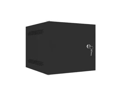 Szafa instalacyjna rack wisząca 10" 6U 280x310 czarna drzwi metalowe Lanberg (flat pack)