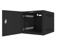 Szafa instalacyjna rack wisząca 10" 6U 280x310 czarna drzwi metalowe Lanberg (flat pack)