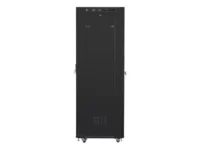 Szafa instalacyjna rack stojąca 19" 42U 600x800 czarna drzwi szklane lcd Lanberg (flat pack) v2