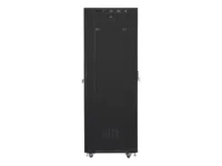 Szafa instalacyjna rack stojąca 19" 42U 600x800 czarna drzwi szklane lcd Lanberg (flat pack) v2 Szafa instalacyjna rack stojąca 19" 42U 600x800 czarna drzwi szklane lcd Lanberg (flat pack) v2
