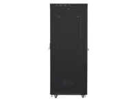 Szafa instalacyjna rack stojąca 19" 42U 800x1000 czarna drzwi szklane lcd Lanberg (flat pack) v2