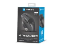 Mysz Natec blackbird 2 bezprzewodowa 1600dpi czarna z cichym klikiem