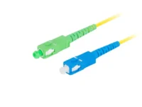 Patchcord światłowodowy sm sc/apc-sc/upc simplex 3.0mm lszh g657a1 2m żółty Lanberg