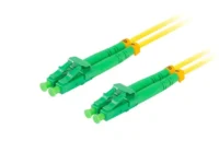 Patchcord światłowodowy sm lc/apc-lc/apc duplex 3.0mm lszh g657a1 1m żółty Lanberg