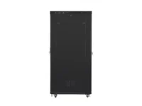 Szafa instalacyjna rack stojąca 19" 42U 800x1200 czarna drzwi szklane lcd Lanberg (flat pack) v2