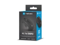 Mysz Natec snipe 1200dpi czarna optyczna usb 1.8m