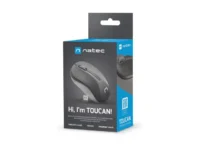 Mysz Natec toucan bezprzewodowa 1600dpi czarno-szara