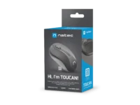Mysz Natec toucan bezprzewodowa 1600dpi czarno-szara