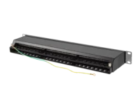 Patch panel 48 port 1U 19" kat.6a ftp ekranowany czarny Lanberg