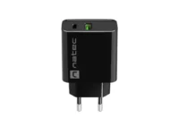 Ładowarka sieciowa Natec ribera 1x usb-a + 1x usb-c 20w czarna