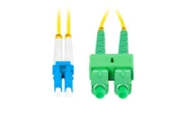 Patchcord światłowodowy sm LC-SC/APC duplex 3.0mm lszh g657a1 1m żółty Lanberg