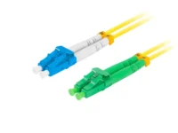 Patchcord światłowodowy sm lc/apc-lc/upc duplex 3.0mm lszh g657a1 1m żółty Lanberg