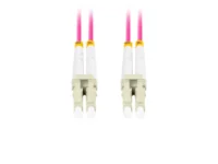 Patchcord światłowodowy mm lc-lc upc duplex 3.0mm om4 50/125 lszh 15m fioletowy Lanberg Patchcord światłowodowy mm lc-lc upc duplex 3.0mm om4 50/125 lszh 15m fioletowy Lanberg