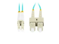 Patchcord światłowodowy mm lc/upc-sc/upc duplex 3.0mm om3 50/125 lszh 1m aqua Lanberg