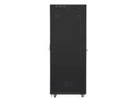 Szafa instalacyjna rack stojąca 19" 47U 800x1000 czarna drzwi szklane lcd Lanberg (flat pack) v2