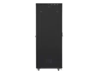 Szafa instalacyjna rack stojąca 19" 47U 800x1000 czarna drzwi szklane lcd Lanberg (flat pack) v2