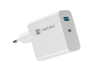 Ładowarka sieciowa Natec ribera gan 1x usb-a + 1x usb-c 45w biała