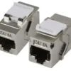 Adapter RJ45 kat. 6A STP Keystone Snap-In metalowa obudowa