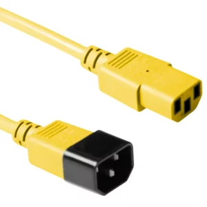 Kabel zasilający C13 - C14 zółty 3m