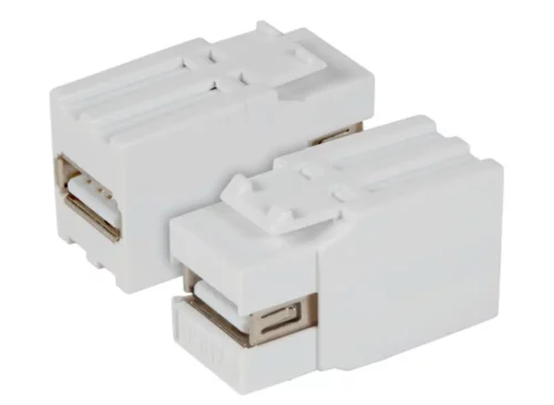 Adapter Keystone Snap-In USB 2.0 typ A-A biały