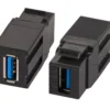Adapter Keystone Snap-In USB 3.0 typ A-A czarny