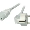 Kabel zasilający Schuko 90° - C13 180° 3m szary