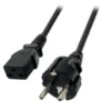 Kabel zasilający Schuko 180° - C19 180° 3m czarny