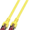 Patchcord RJ45 S/FTP kat. 6 LSZH żółty 0,25m