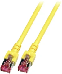 Patchcord RJ45 S/FTP kat. 6 LSZH żółty 0,25m