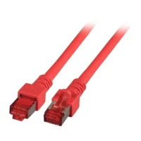 Patchcord RJ45 S/FTP kat. 6 LSZH czerwony 0,25m