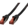 Patchcord RJ45 S/FTP kat. 6 LSZH czarny 0,25m