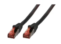 Patchcord RJ45 S/FTP kat. 6 LSZH czarny 0,25m