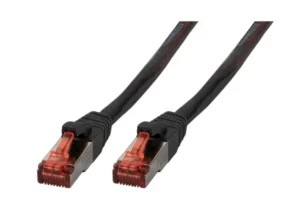 Patchcord RJ45 S/FTP kat. 6 LSZH czarny 0,25m