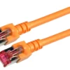 Patchcord RJ45 S/FTP kat. 6 LSZH pomarańczowy 0,25m
